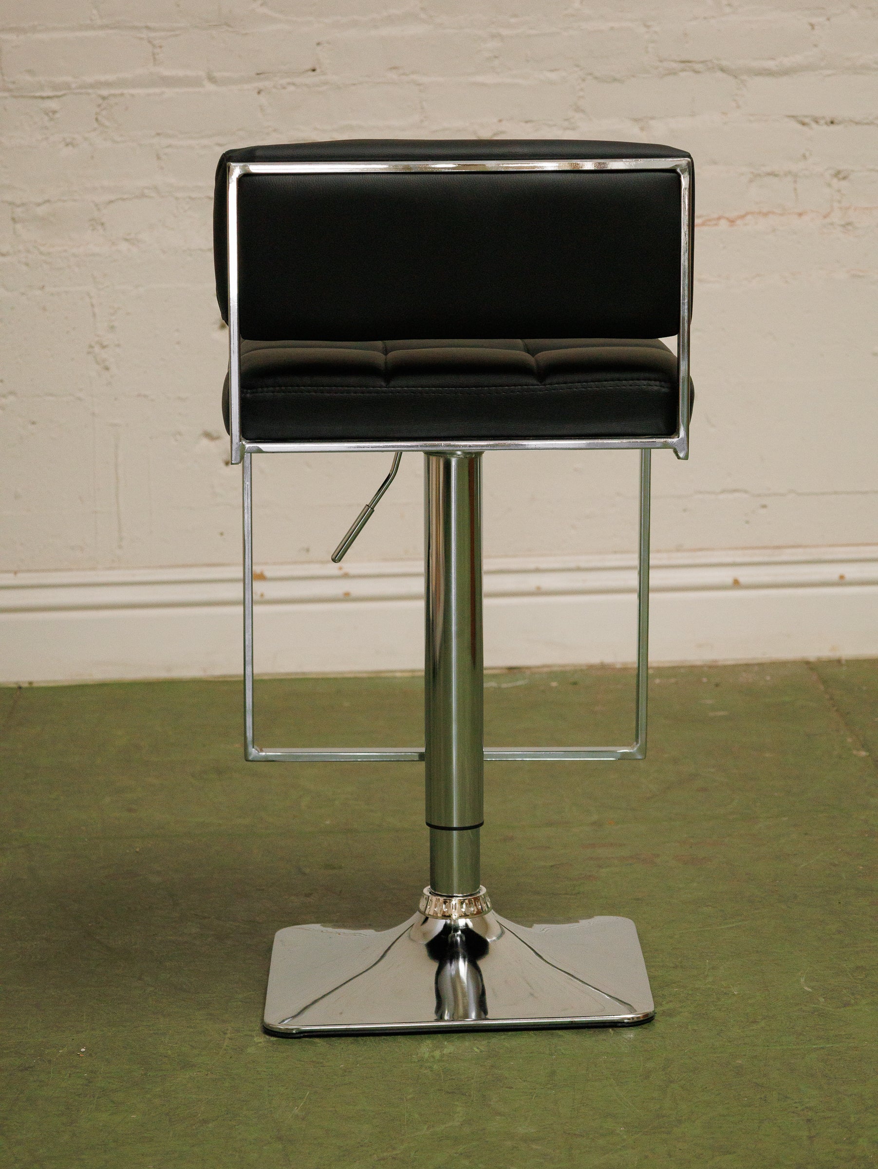 Square Panel Chrome Counter Stool - Image 16