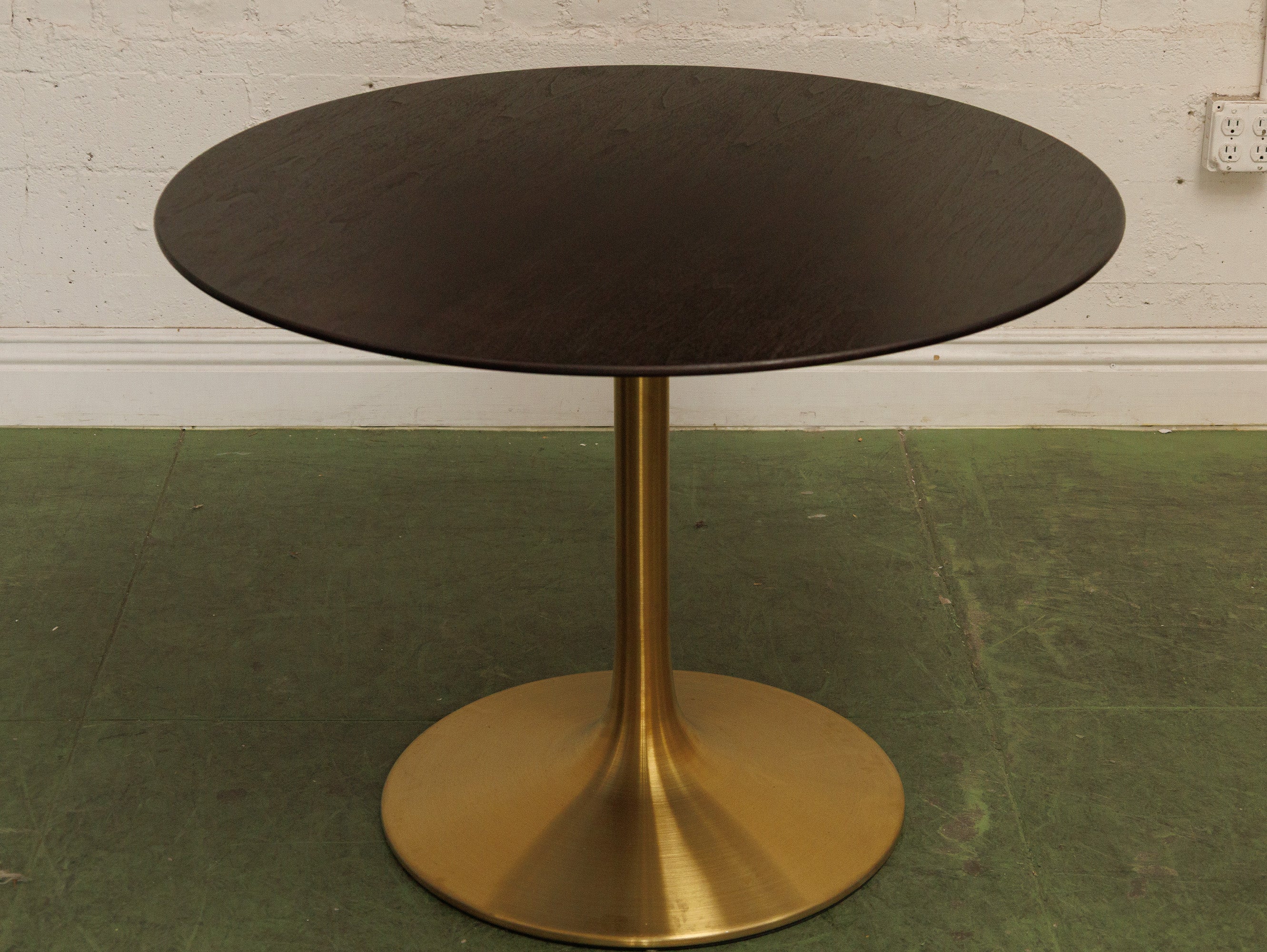 Gold Base Walnut Top Dining Table - Image 13