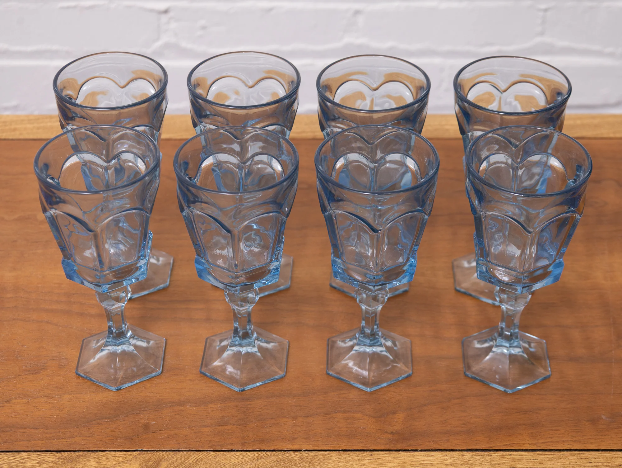 Blue Vintage Wine Goblets Set of 8 - Image 2