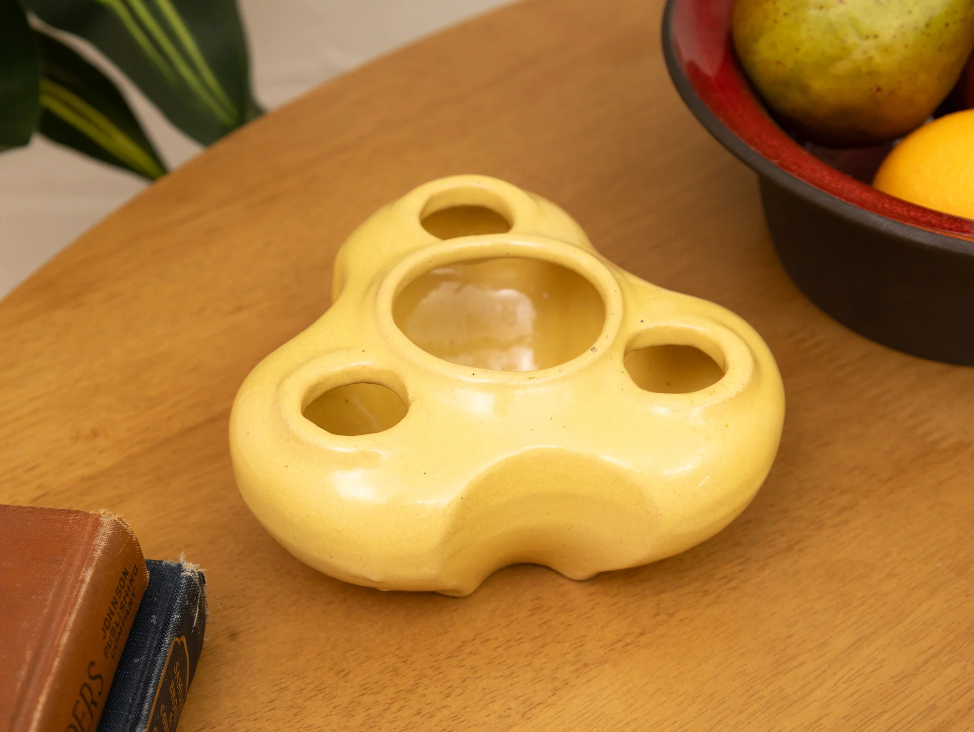 Yellow Mid Century Planter