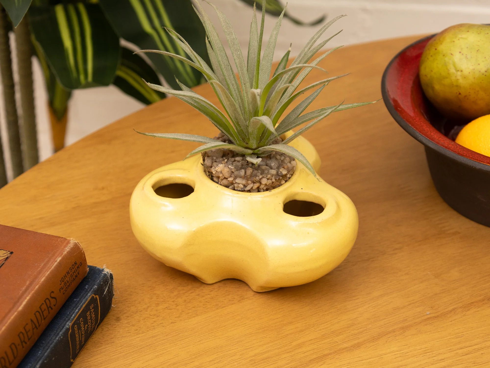 Yellow Mid Century Planter - Image 2