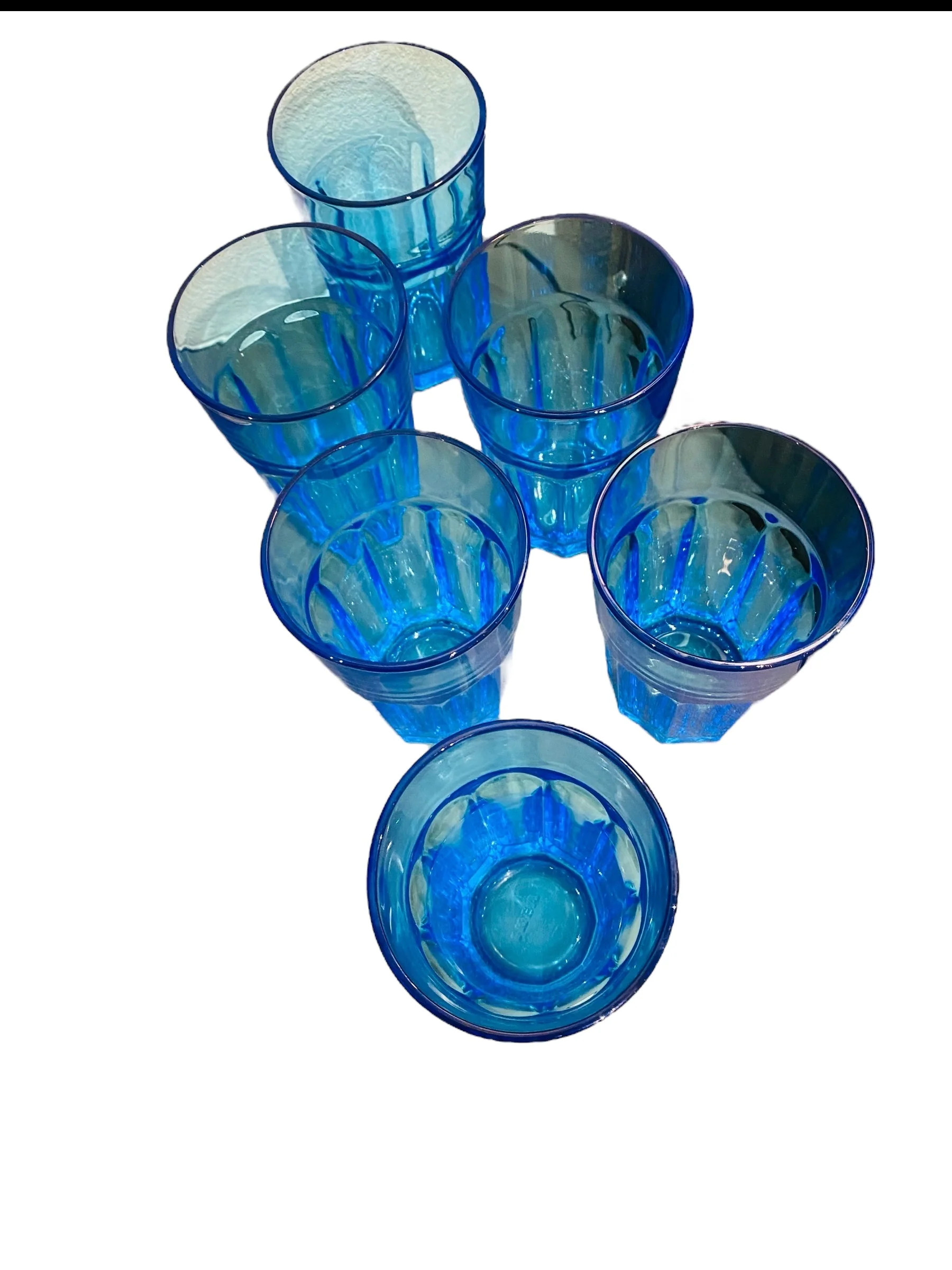 Set of Six Blue Tumblers - Image 2