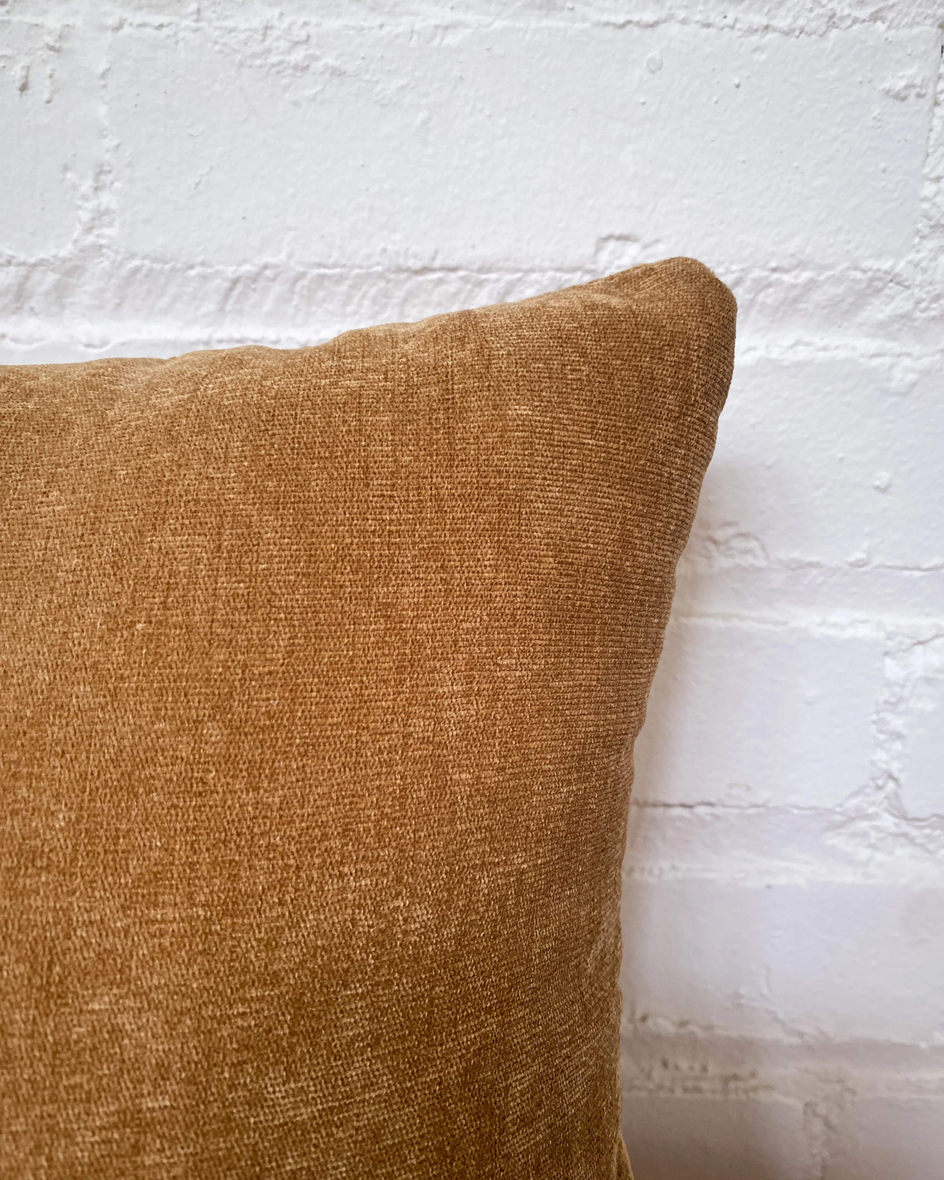Small Rectangular Caramel Colored Pillow - Image 2