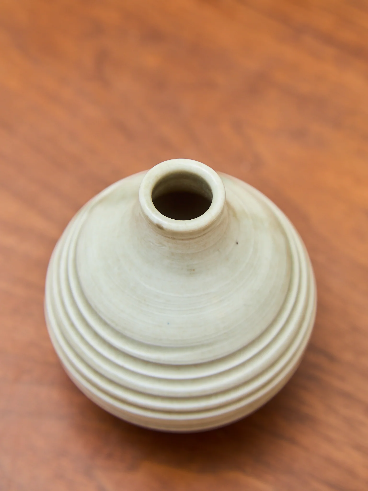 Small Signed Studio Pottery with Concentric Circles - Image 4