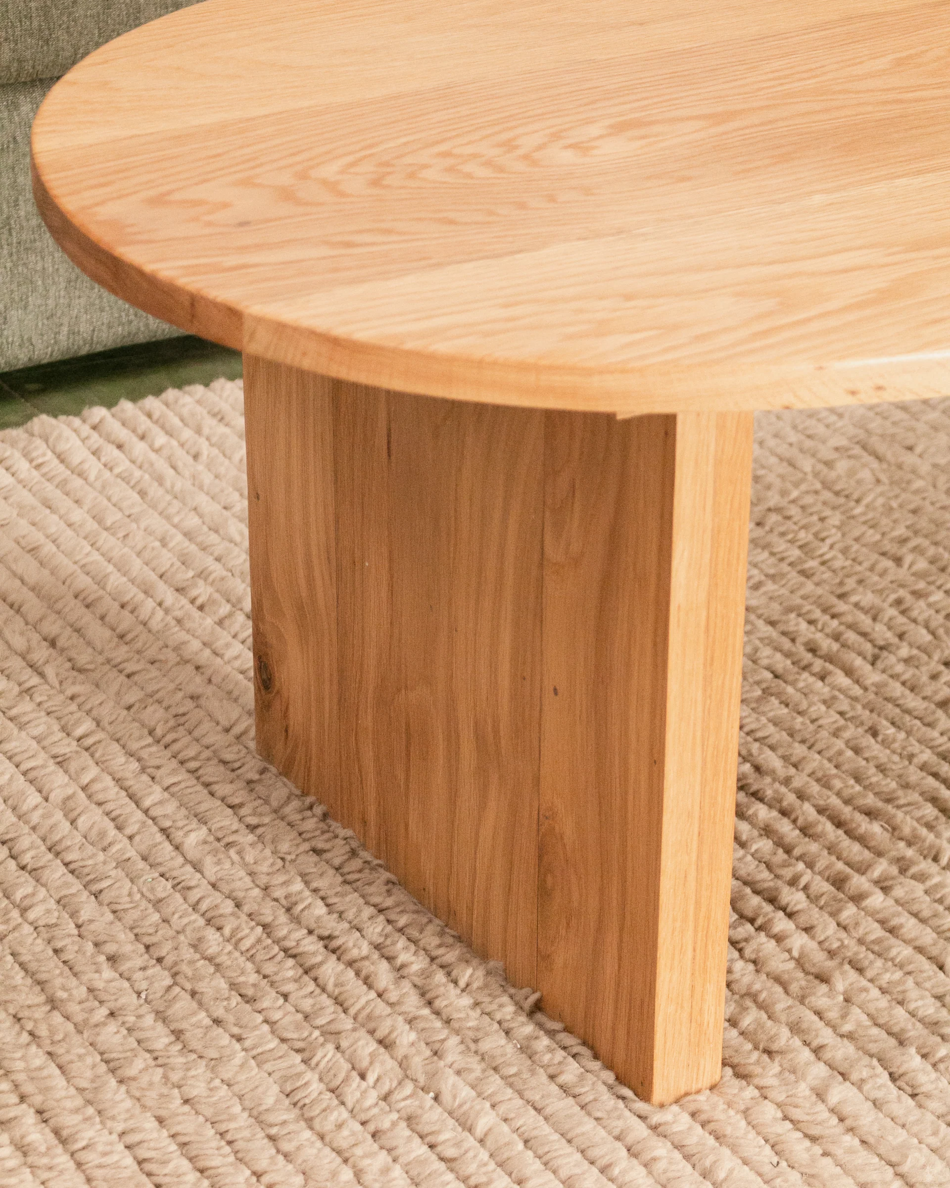 Solid Oak Amoeba Coffee Table - Image 11