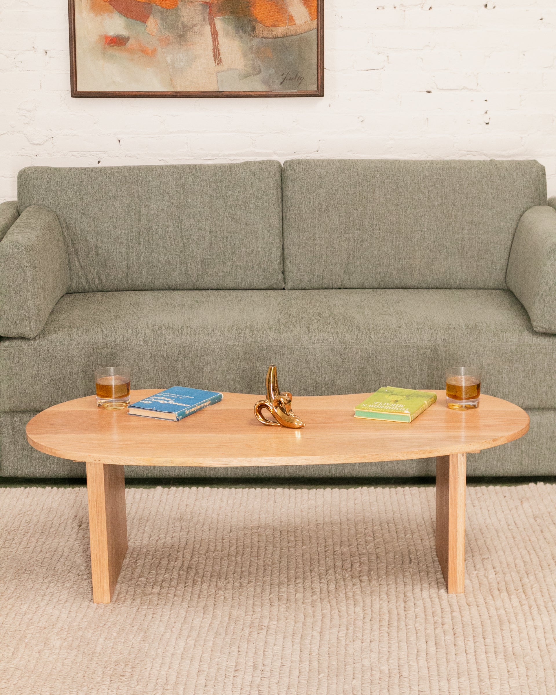 Solid Oak Amoeba Coffee Table - Image 12