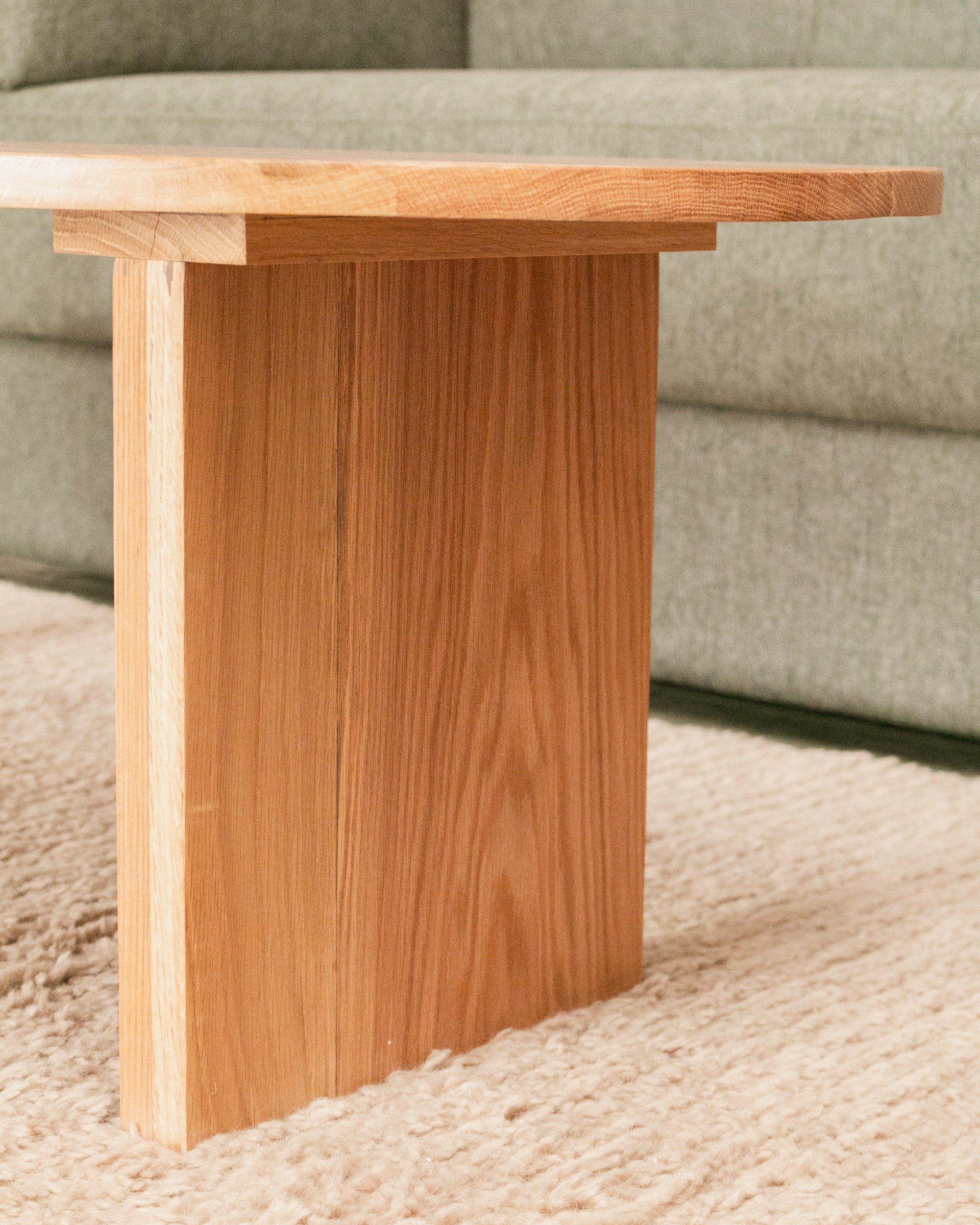 Solid Oak Amoeba Coffee Table - Image 5