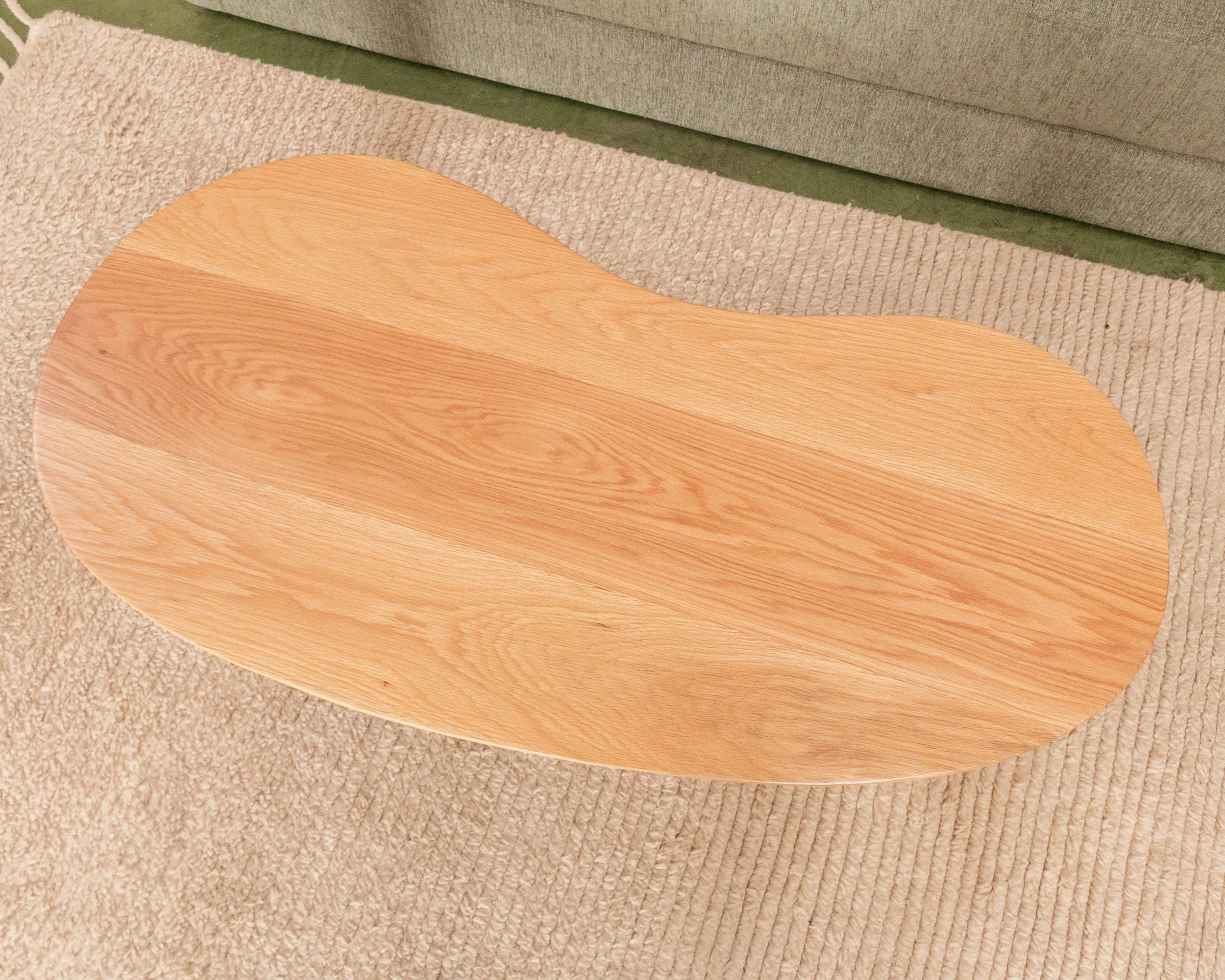 Solid Oak Amoeba Coffee Table - Image 6