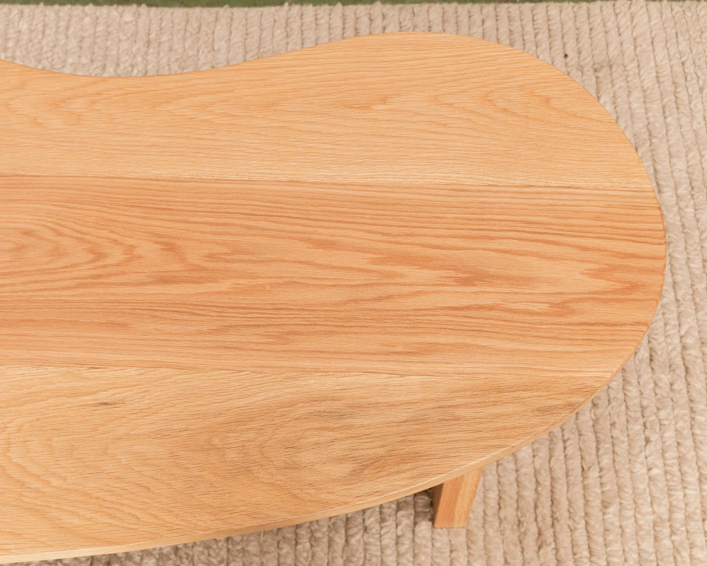Solid Oak Amoeba Coffee Table - Image 7
