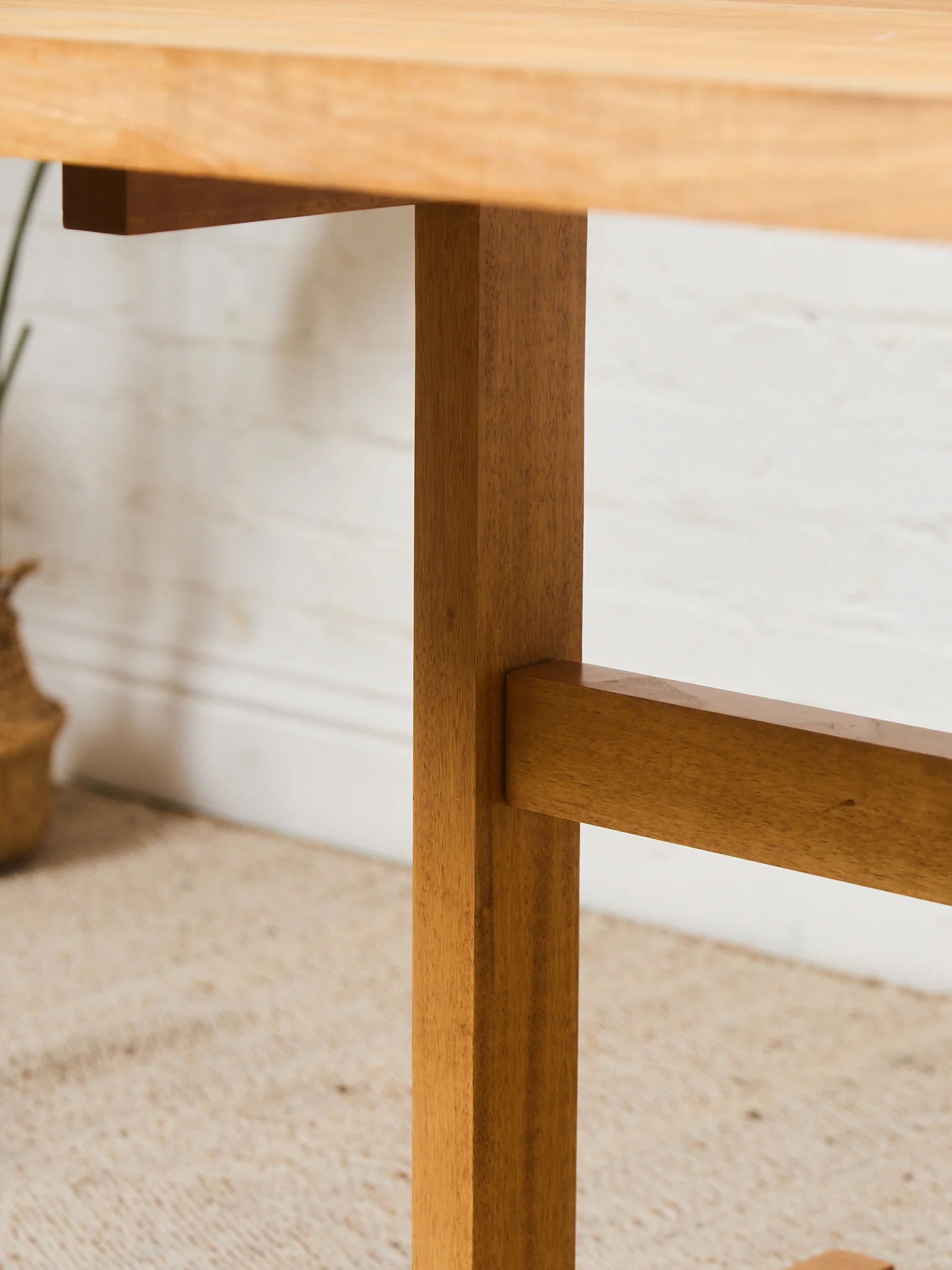Solid Pine Vintage Trestle Table - Image 10