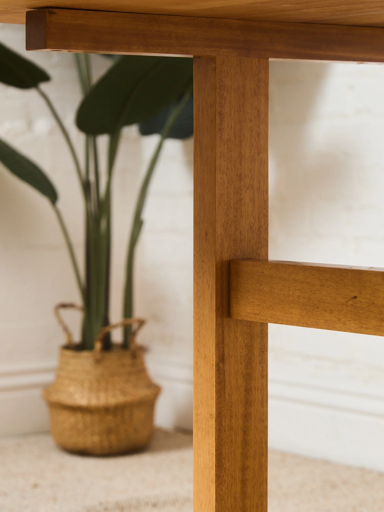 Solid Pine Vintage Trestle Table - Image 12