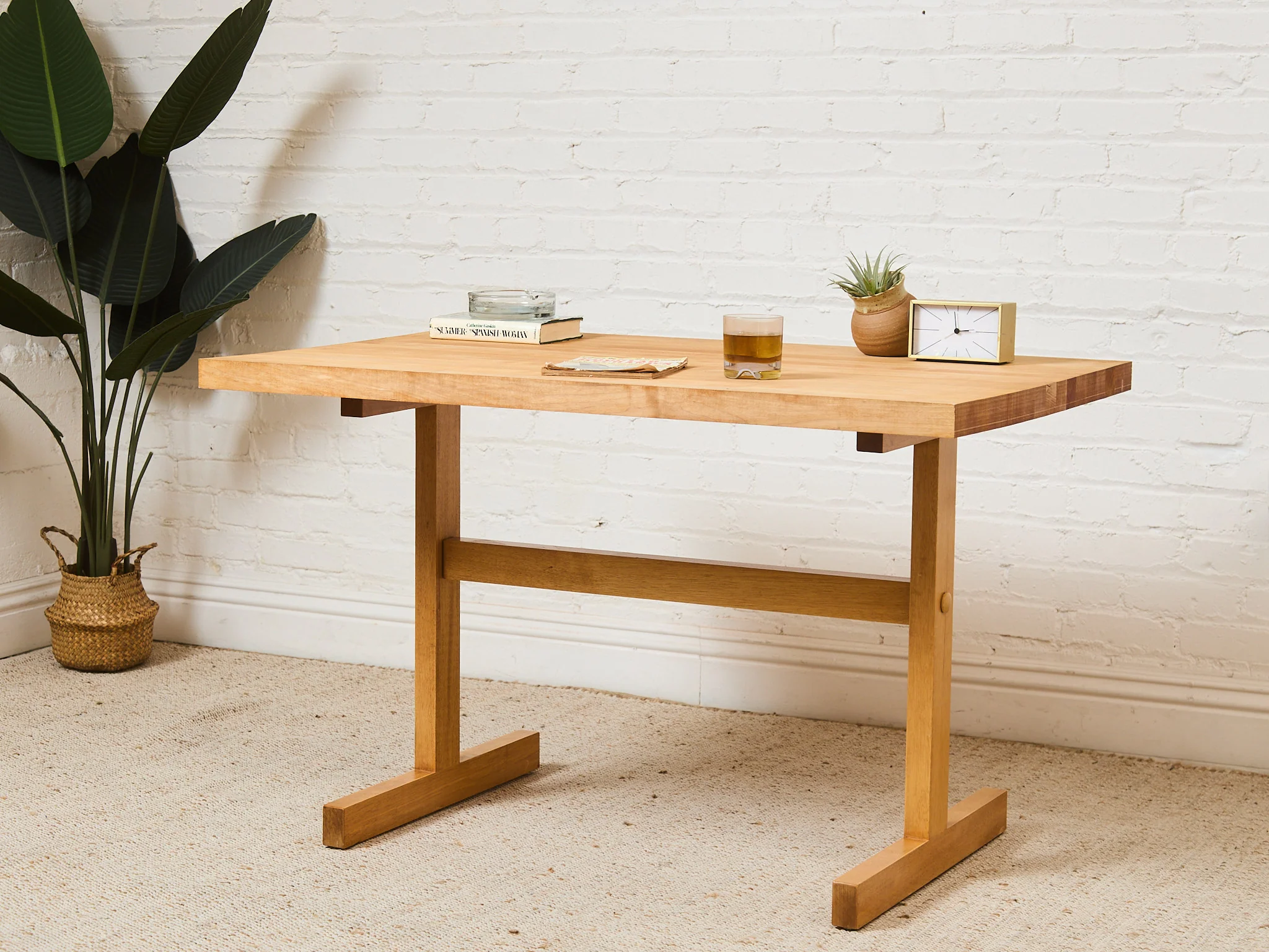 Solid Pine Vintage Trestle Table - Image 2