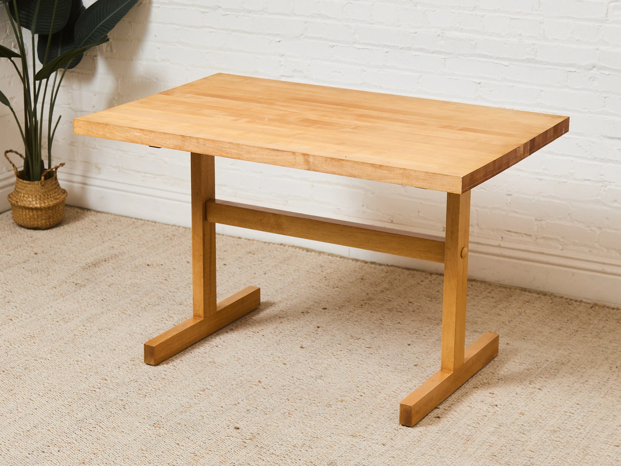 Solid Pine Vintage Trestle Table - Image 5