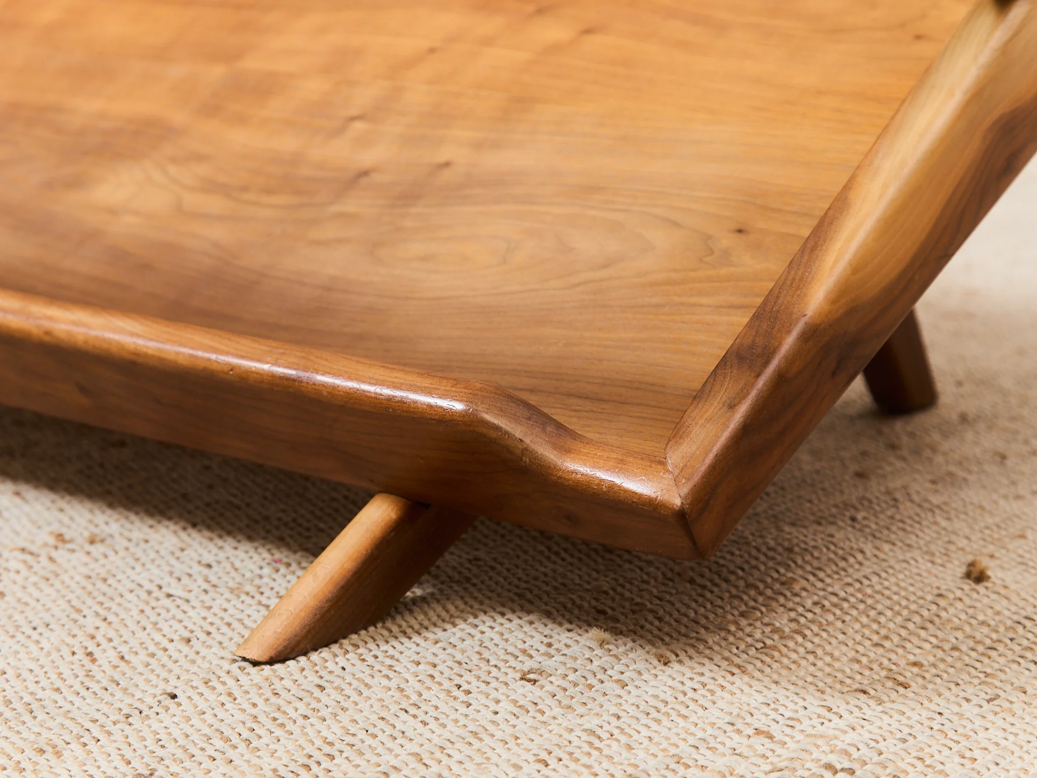 Solid Walnut Glass Top Coffee Table - Image 8