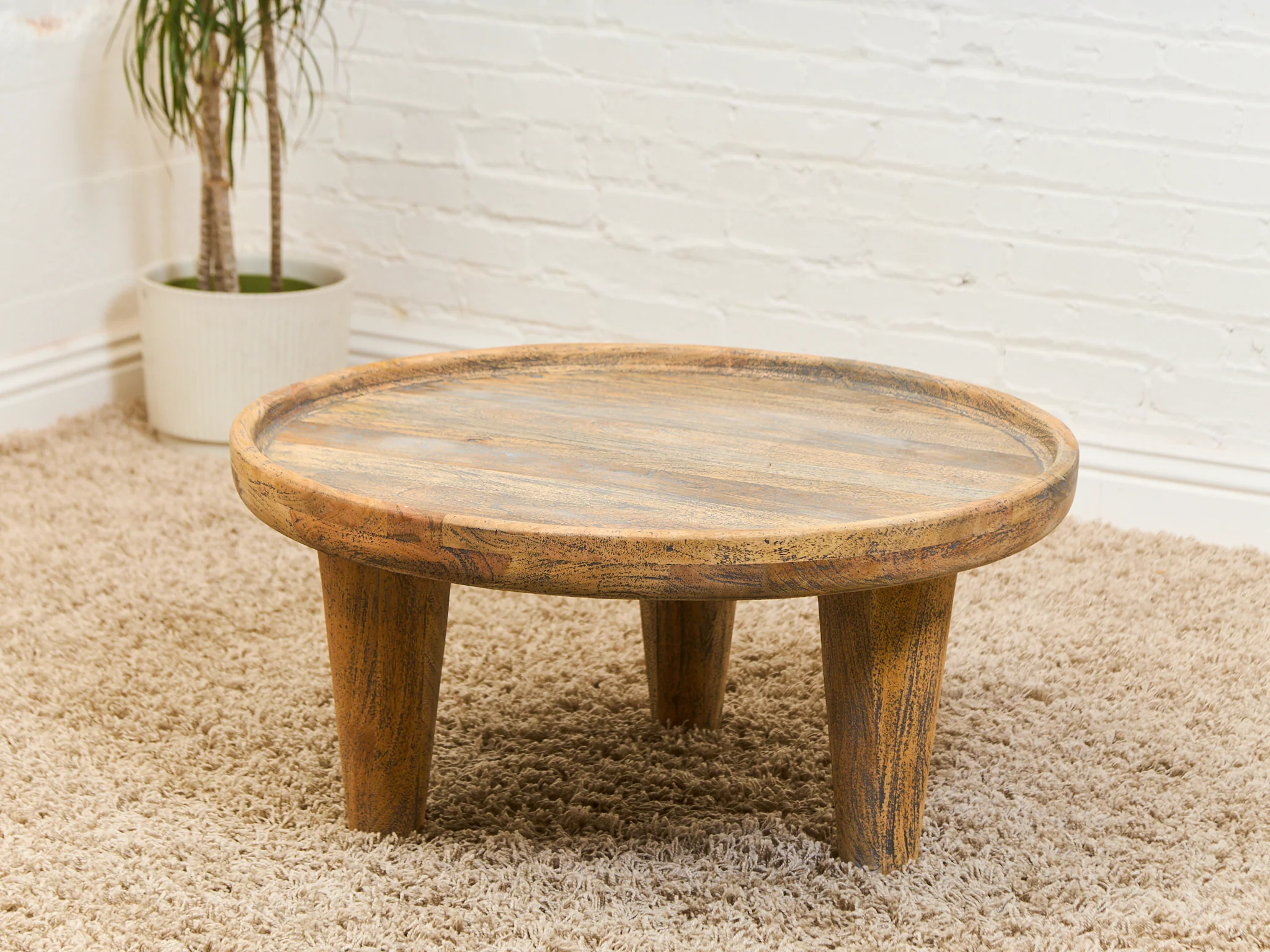 Solid Wood Primitive Coffee Rustic Table - Image 2