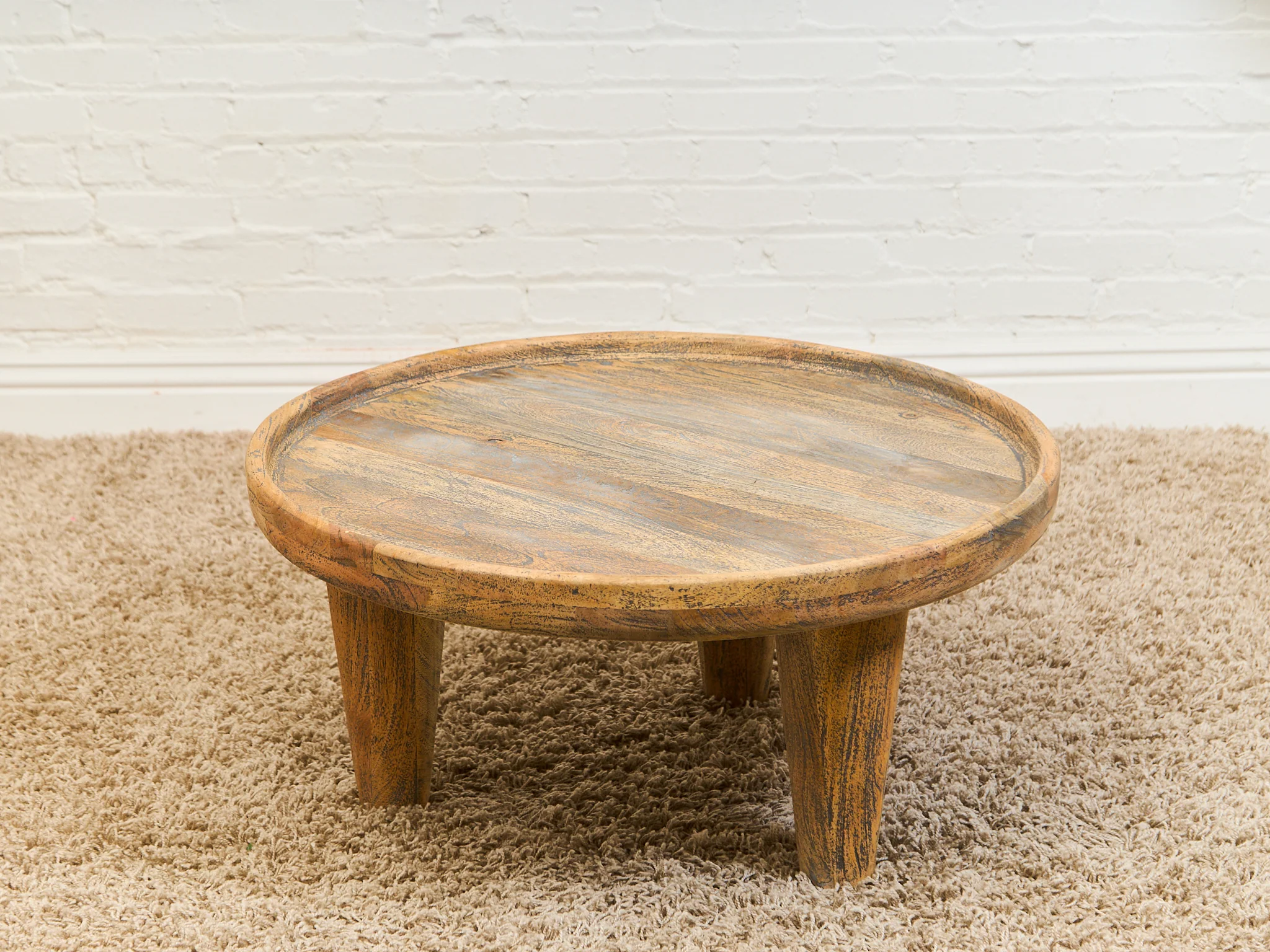 Solid Wood Primitive Coffee Rustic Table - Image 4