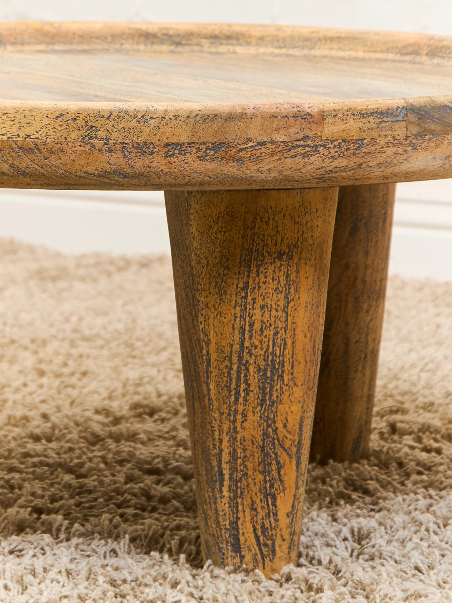 Solid Wood Primitive Coffee Rustic Table - Image 6