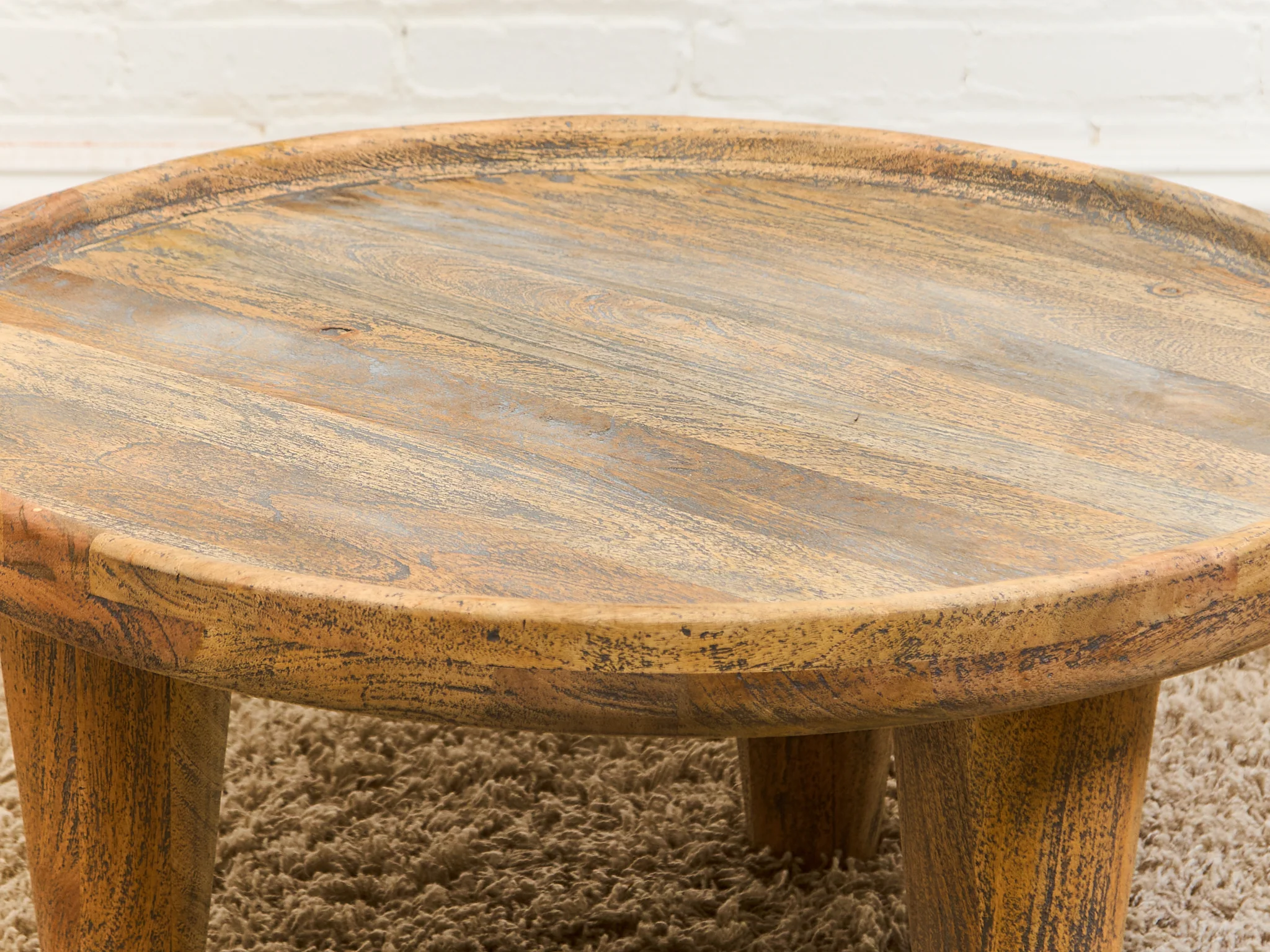 Solid Wood Primitive Coffee Rustic Table - Image 8