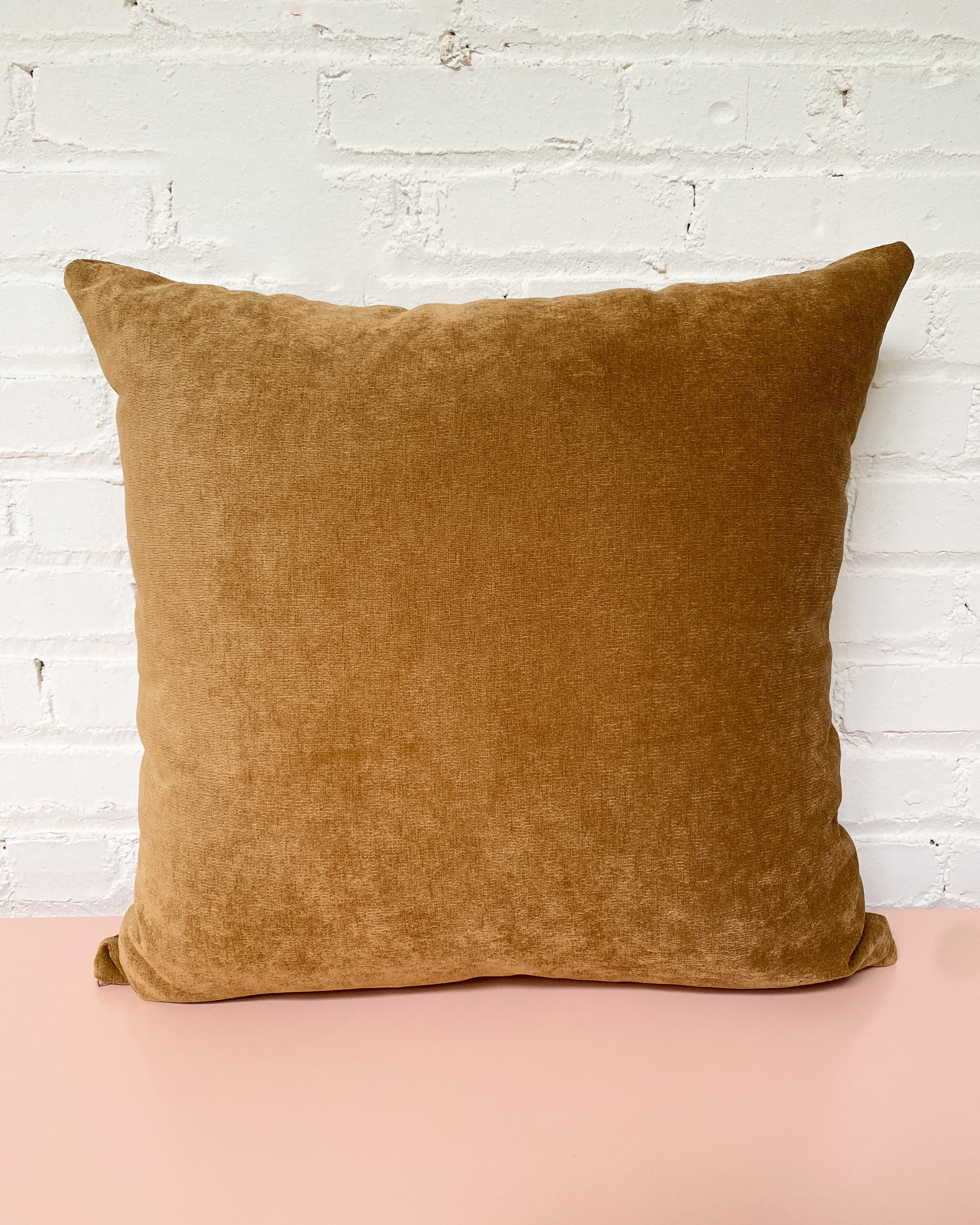 Square Caramel Colored Pillow