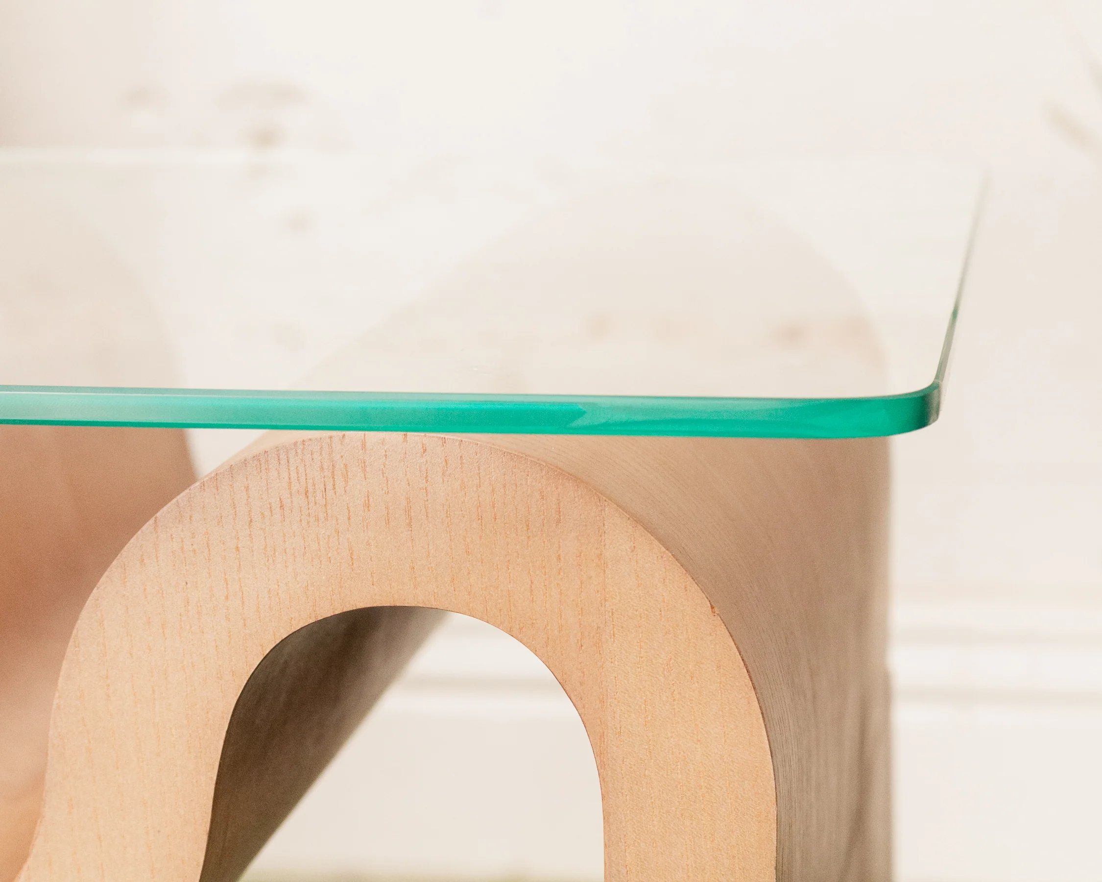 Squiggly Glass Top Side Table - Image 6