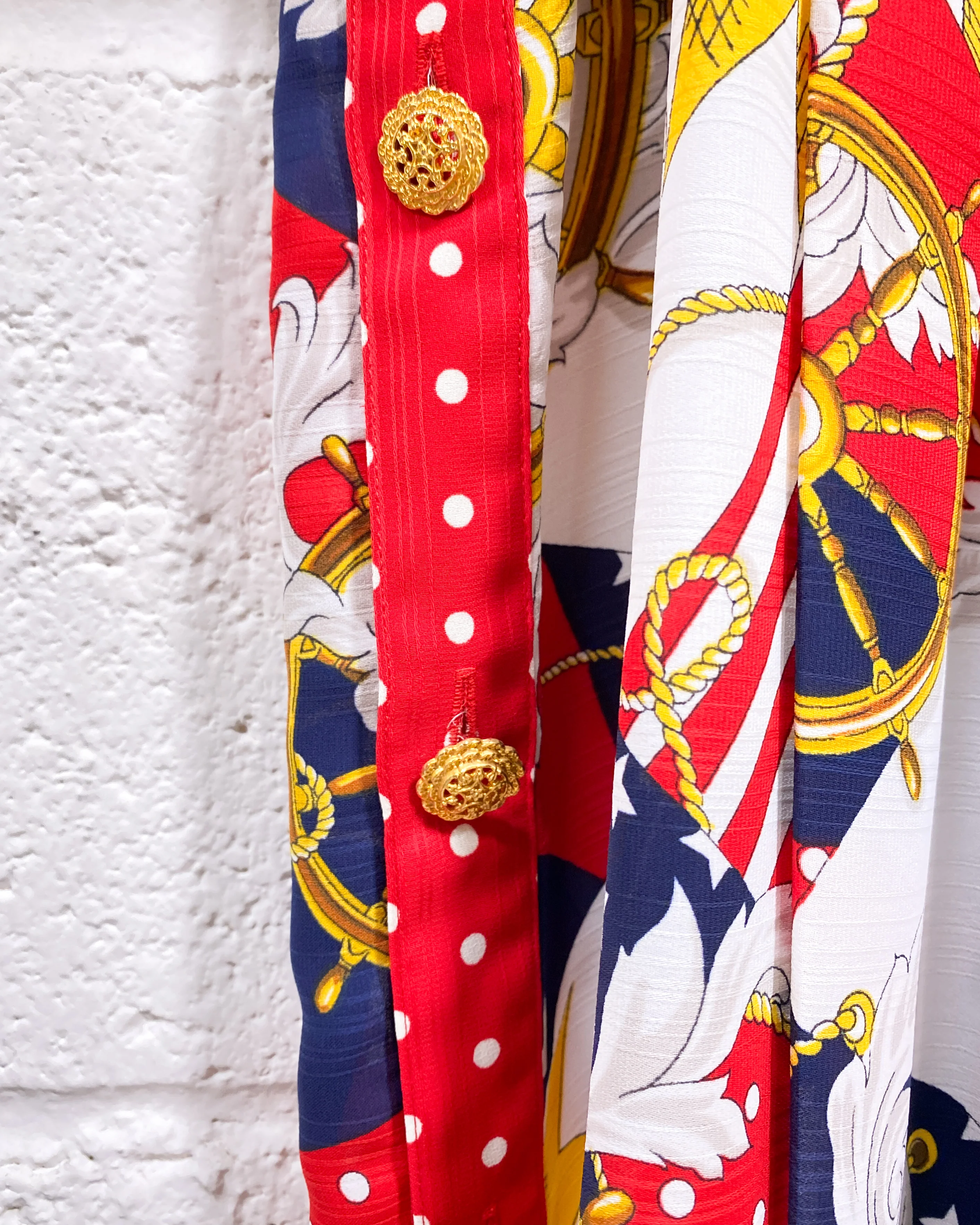 Vintage 1980’s Diane Freis Nautical Dress - Image 5