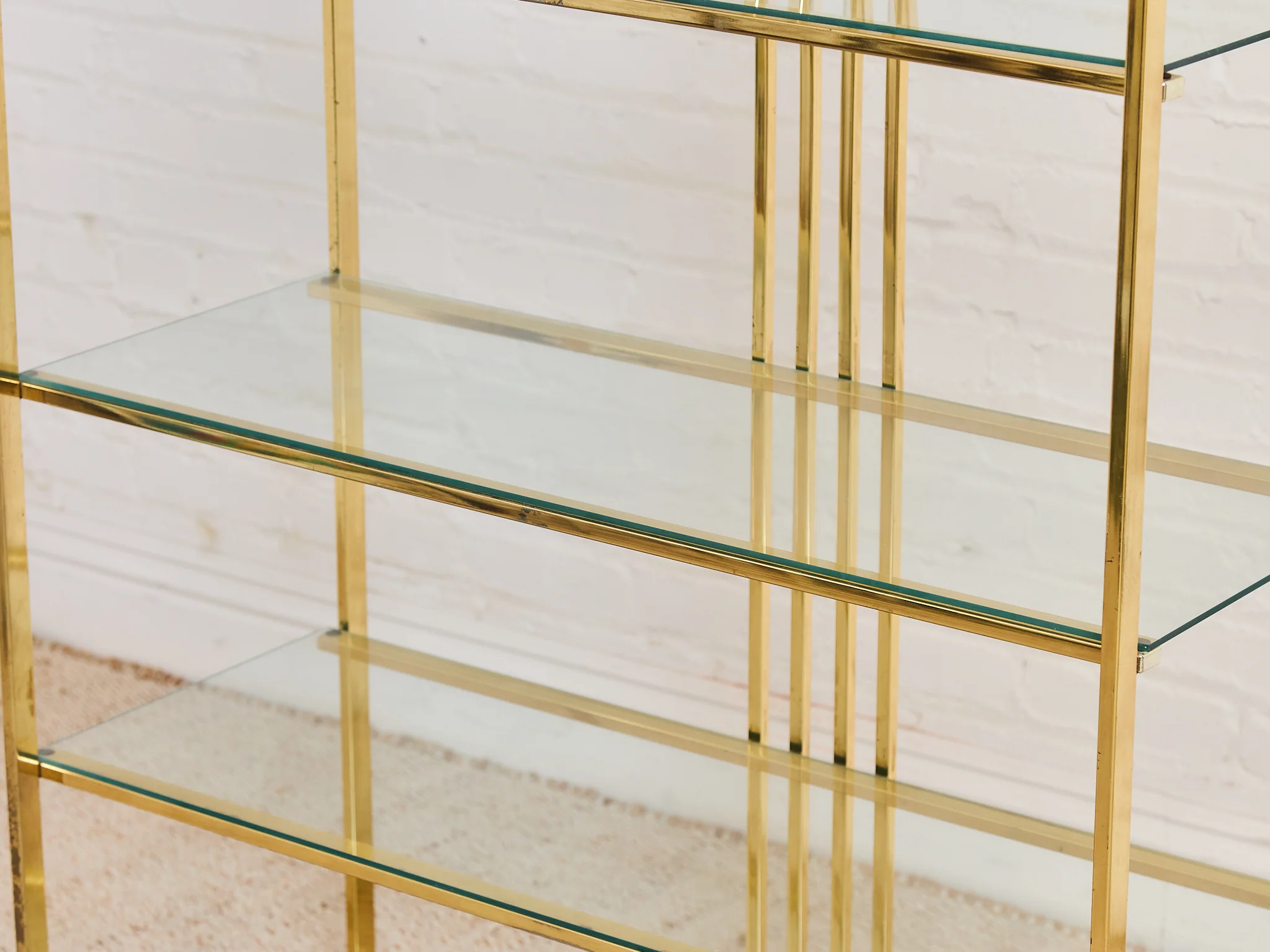 Vintage Brass Arched Etagere designed by Milo Baughman for Design Institute of America (DIA) - Image 12