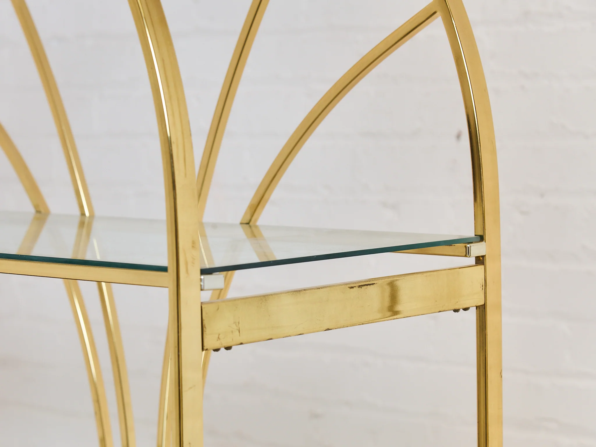 Vintage Brass Arched Etagere designed by Milo Baughman for Design Institute of America (DIA) - Image 14