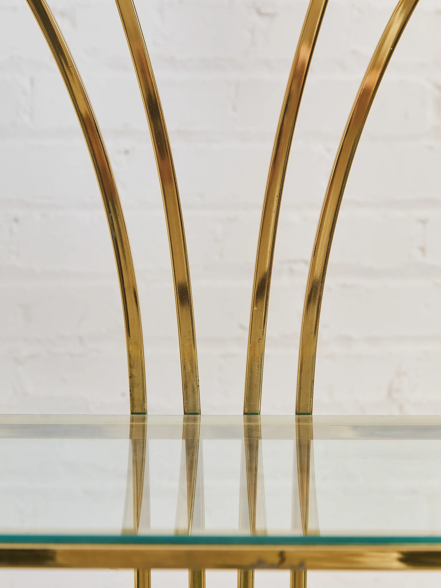 Vintage Brass Arched Etagere designed by Milo Baughman for Design Institute of America (DIA) - Image 9