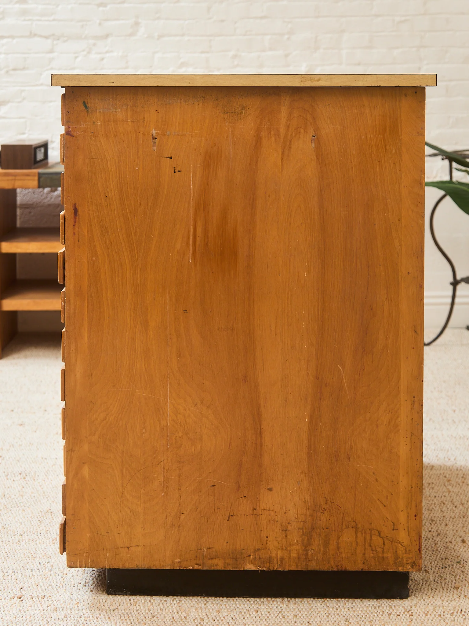 Vintage Distressed Industrial Wood Primitive School House Artist Flat Files Cabinet #1 - Image 17