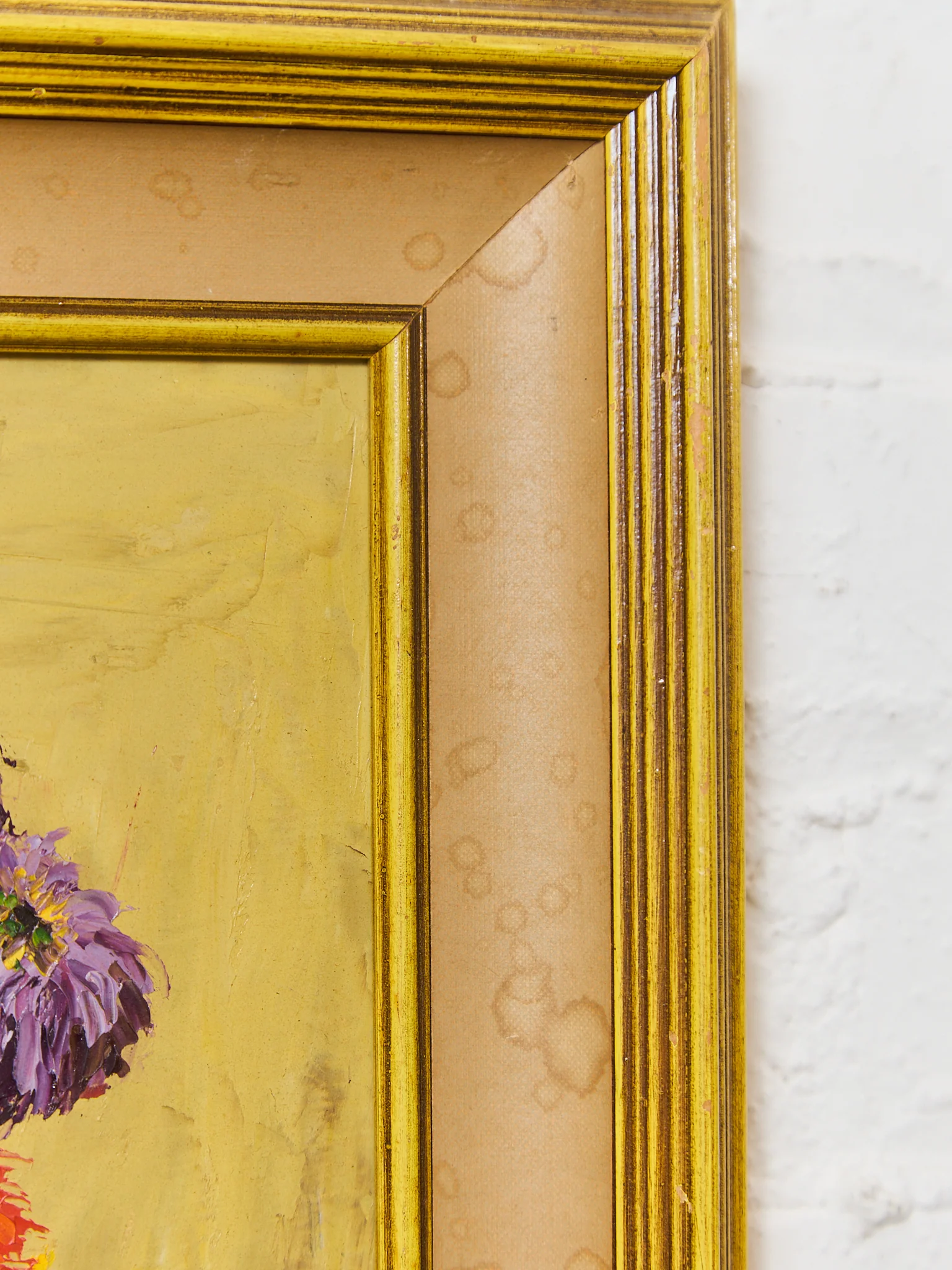 Vintage Oil Paint Floral bouquet, painting - Image 4