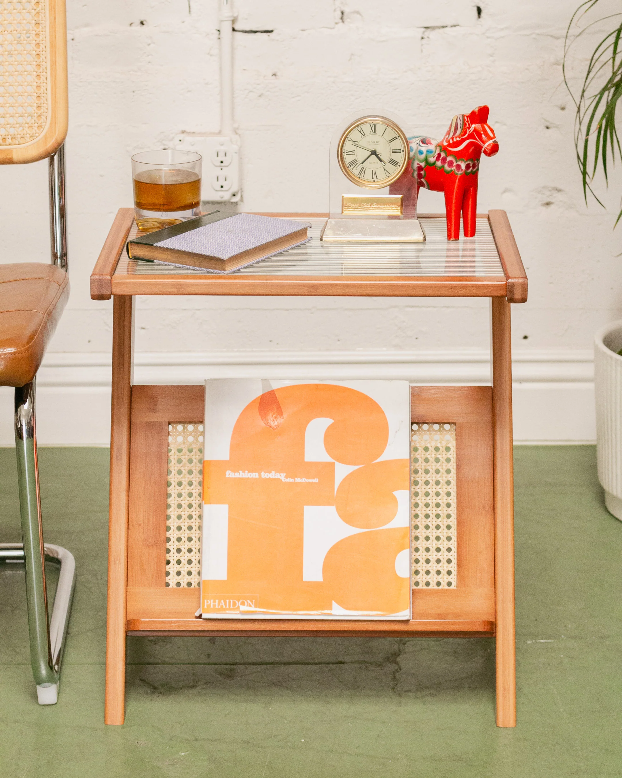 Walnut Magazine Side Table - Image 13