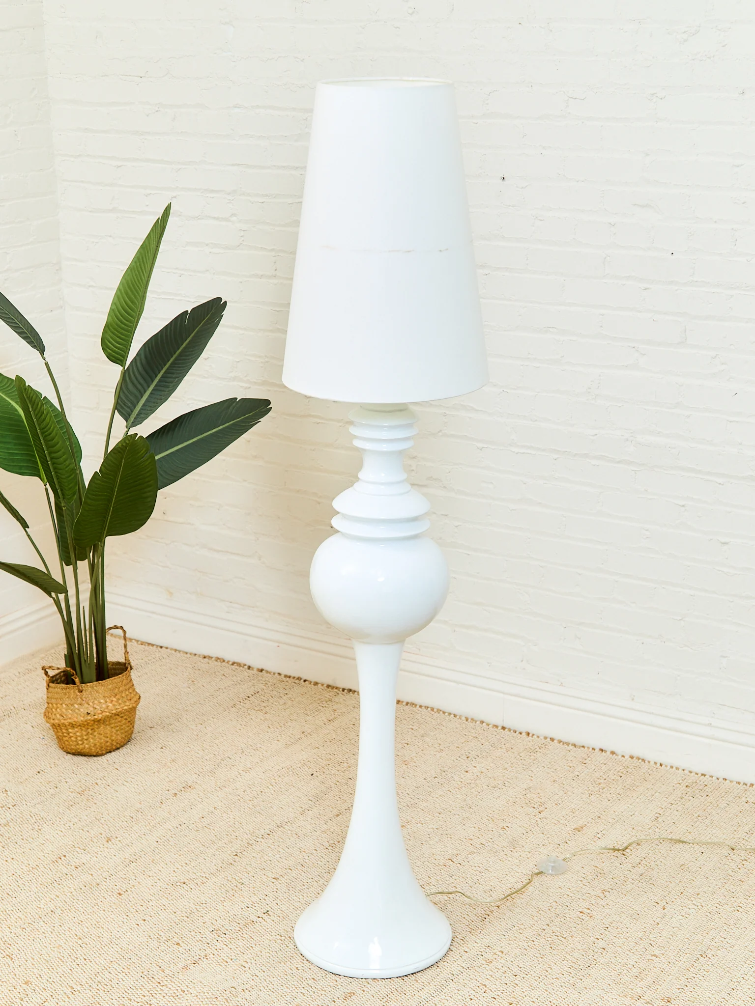White Sculptural Floor Lamp