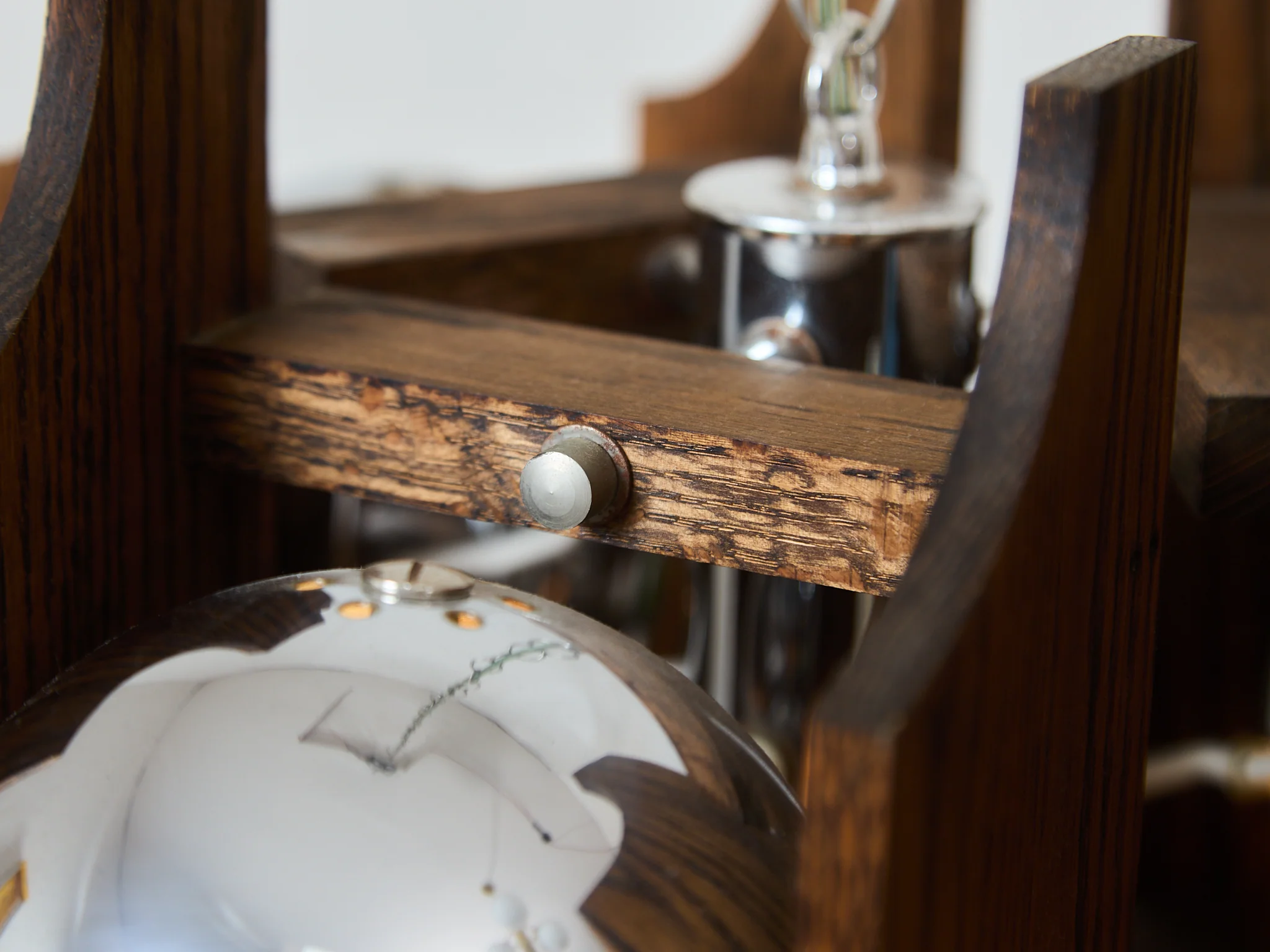 Wood and Chromed Steel Pendant with 3 Lights from Mazzega, Italy, 1960s - Image 17