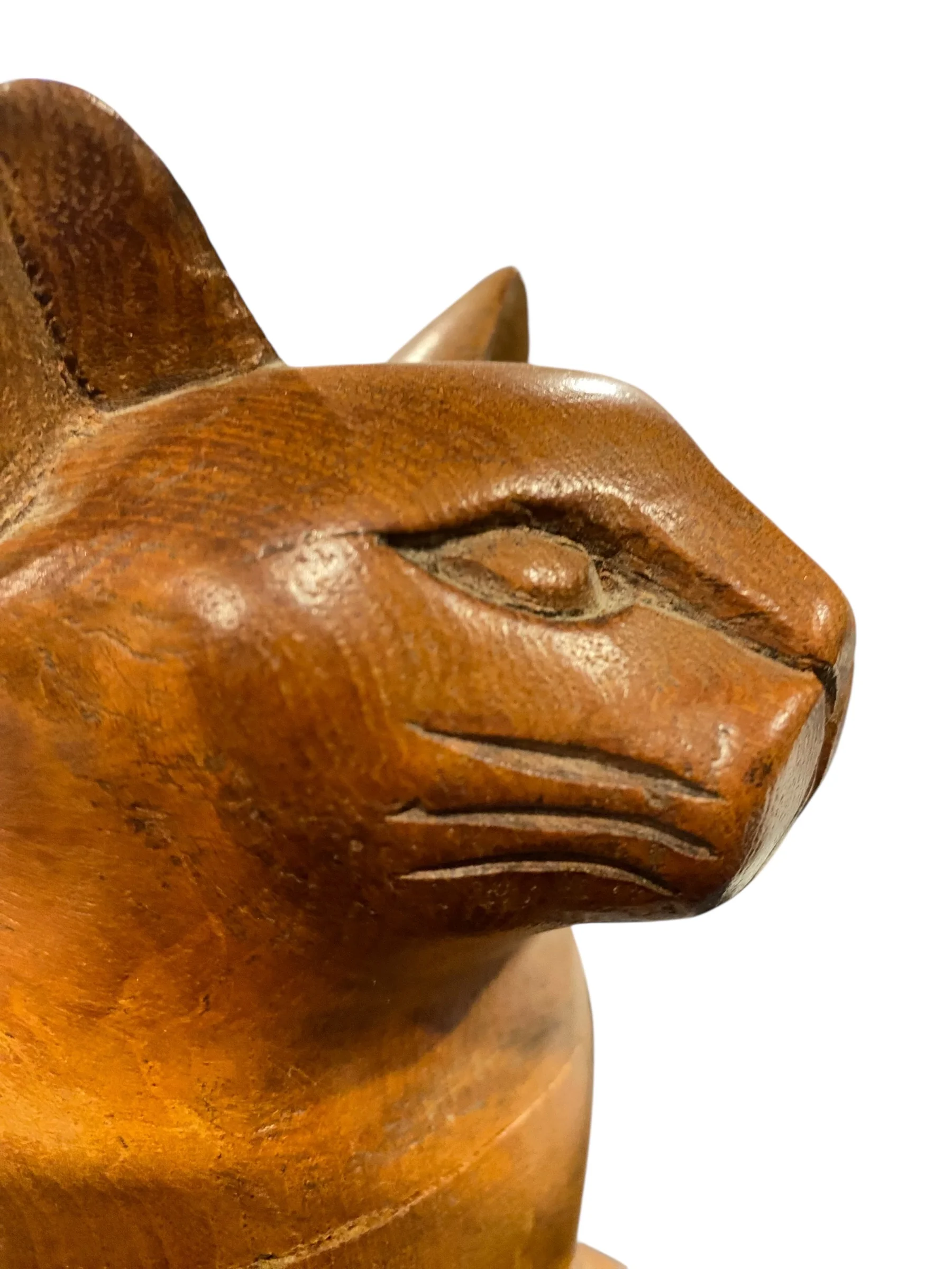 Wood Carved Cat Box - Image 4